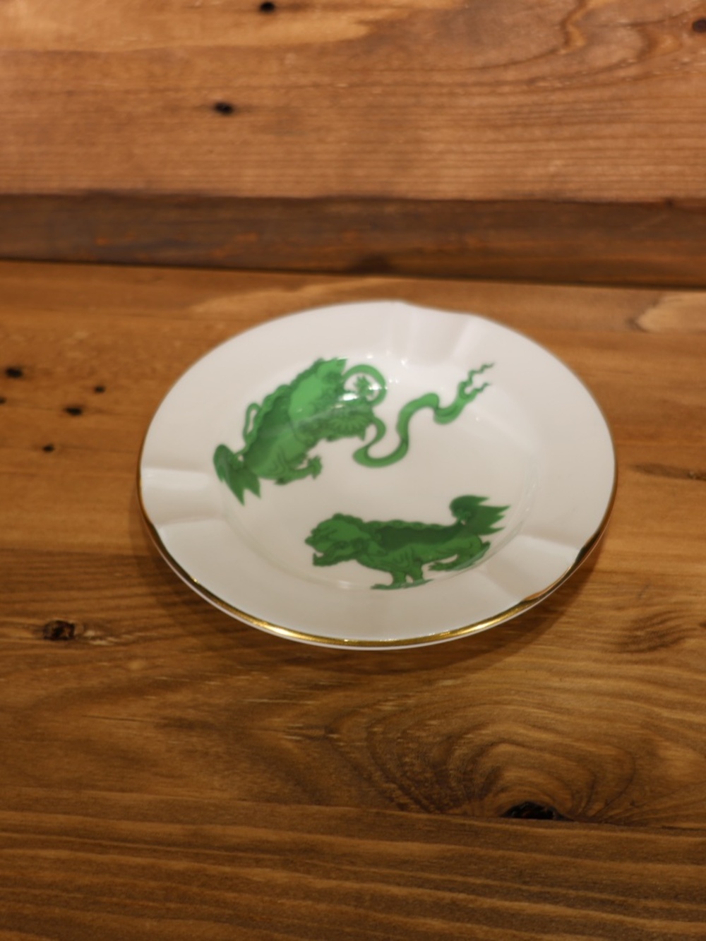 wedgwood chinese green tiger ashtray